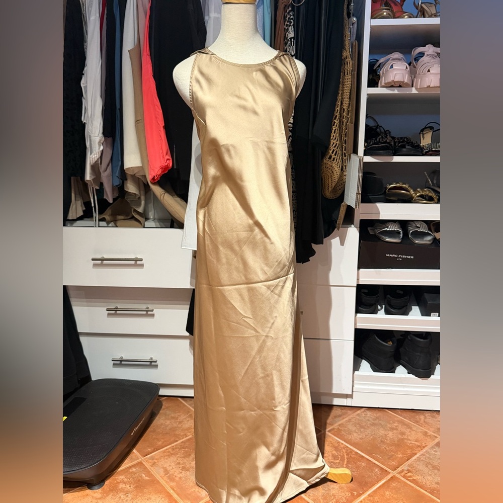 SHEIN Gold Maxi Dress